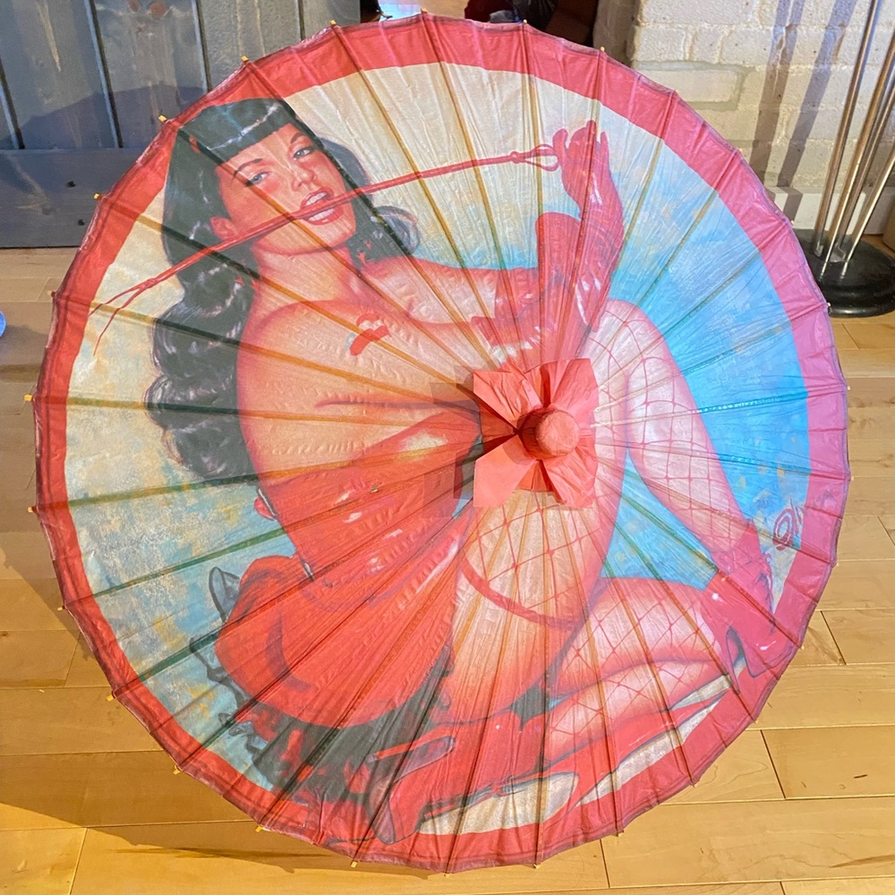 🧚‍♀️3for50$ Red devil pin up oil painted umbrella